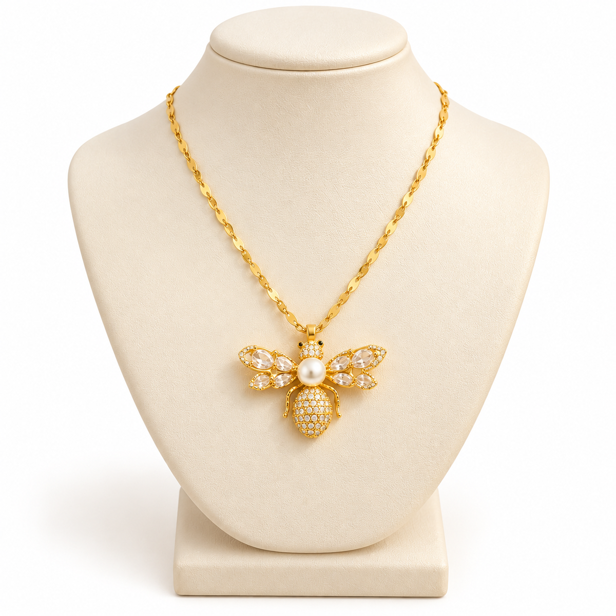 Modern Bee Gold-Plated Necklace