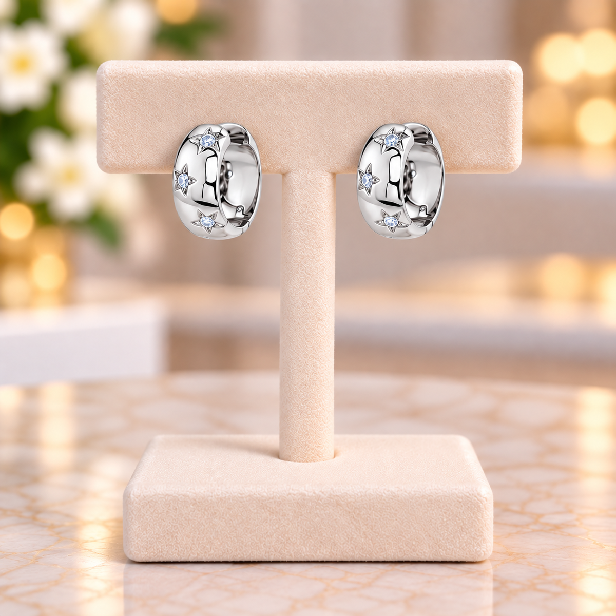 Bear 18K Gold-Plated Gold-Plated Copper Zircon Earrings