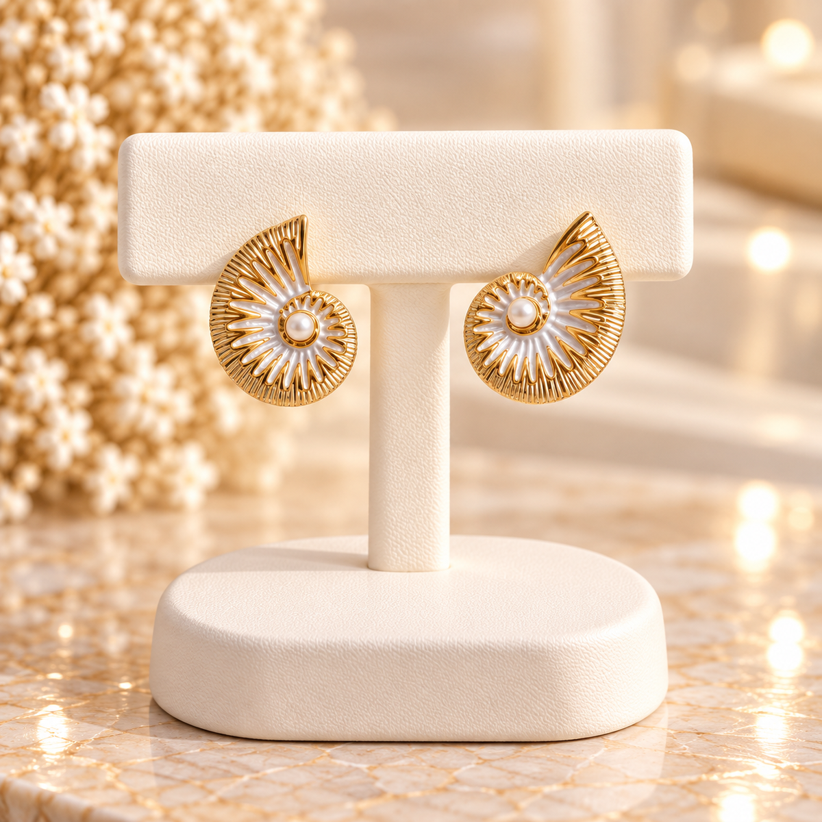 Gold-Plated 304 Stainless Steel Earrings