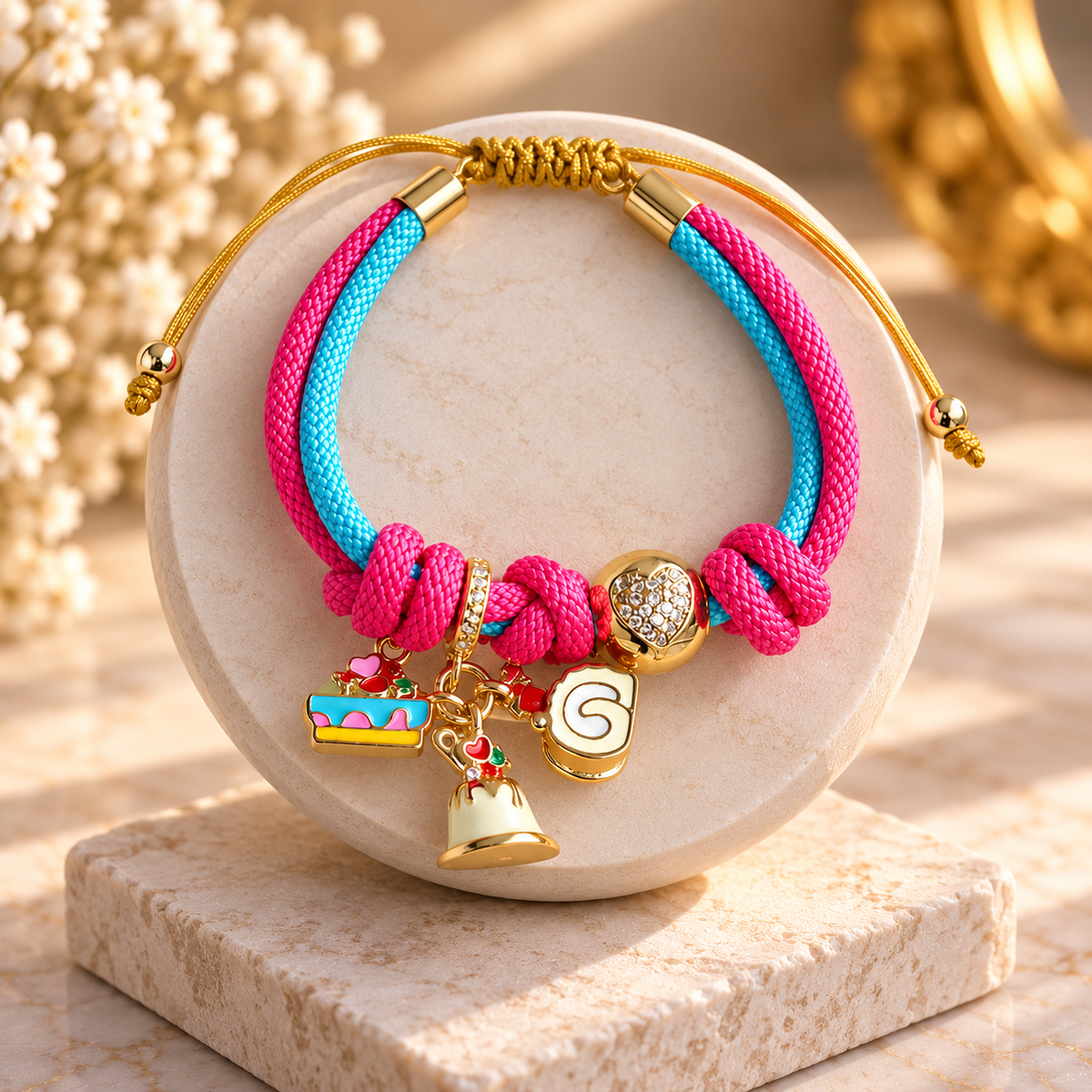 Adjustable 18K Gold-Plated Gold-Plated Copper Zircon Bracelet