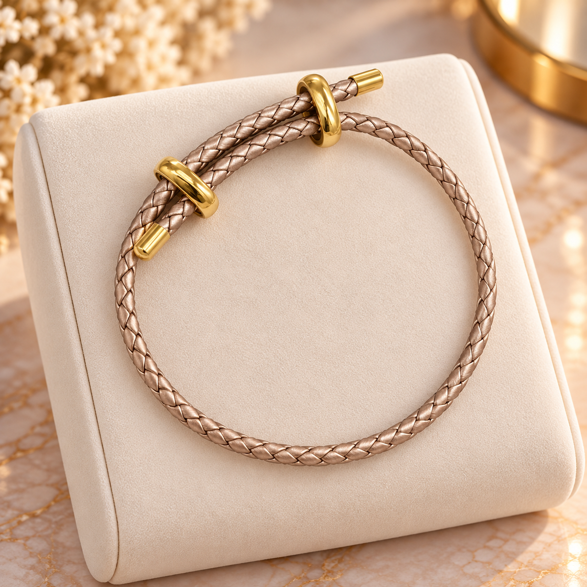 Geometric 304 Stainless Steel Stainless Steel Leather Bracelet