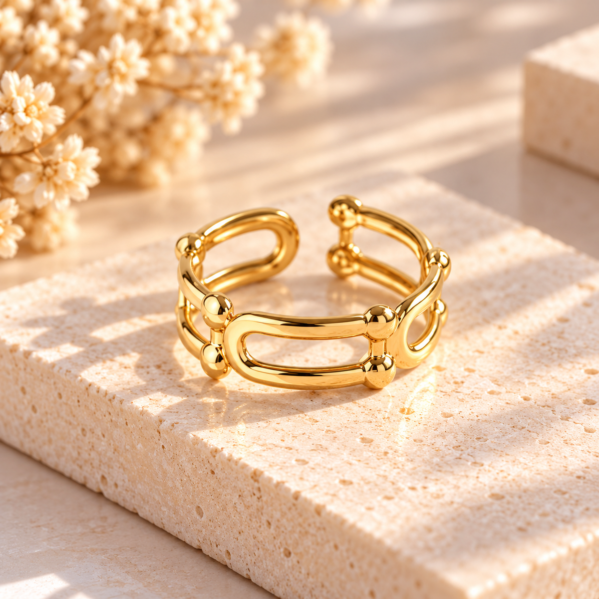 Adjustable Stainless Steel Water-Resistant Ring
