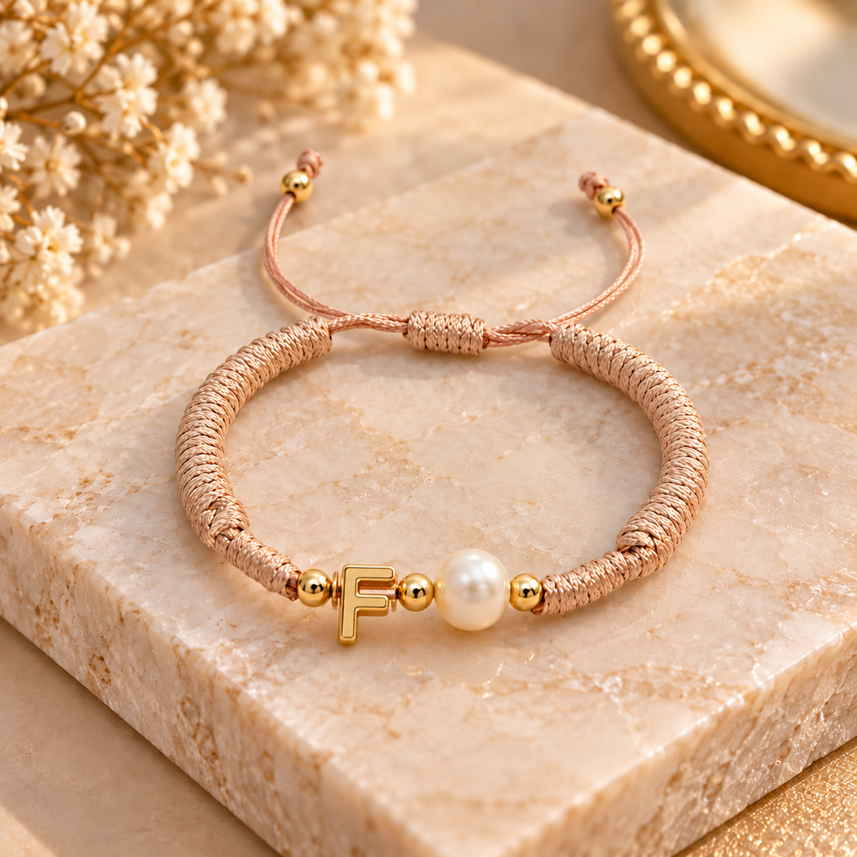 Letter Freshwater Pearl Bracelet