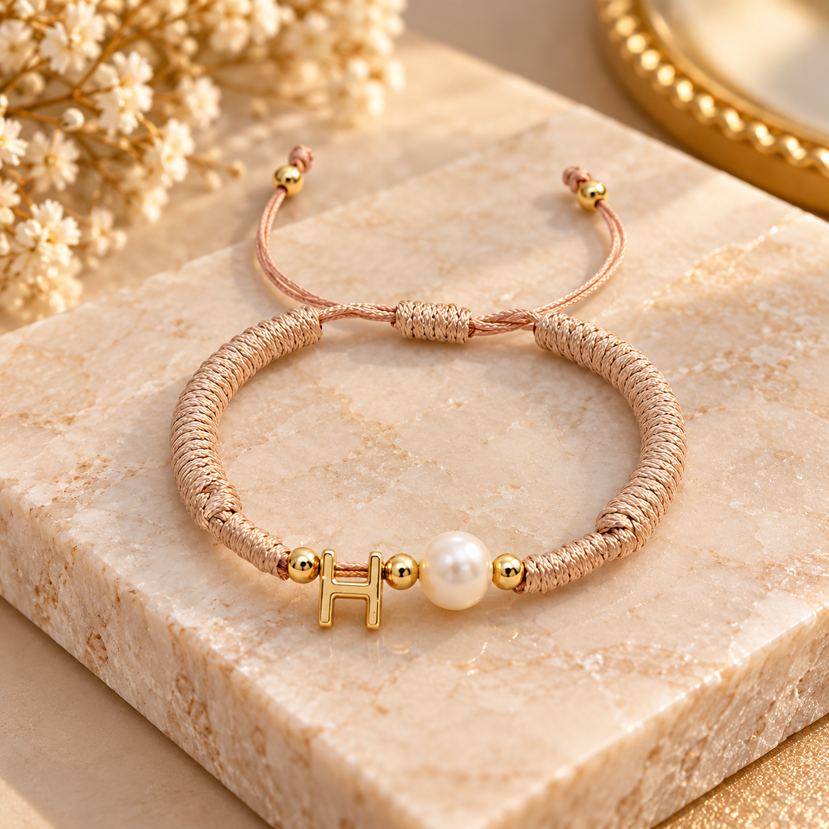 Letter Freshwater Pearl Bracelet