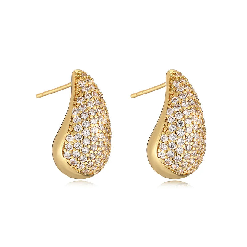 Water Drop 18K Gold-Plated Gold-Plated Copper Earrings