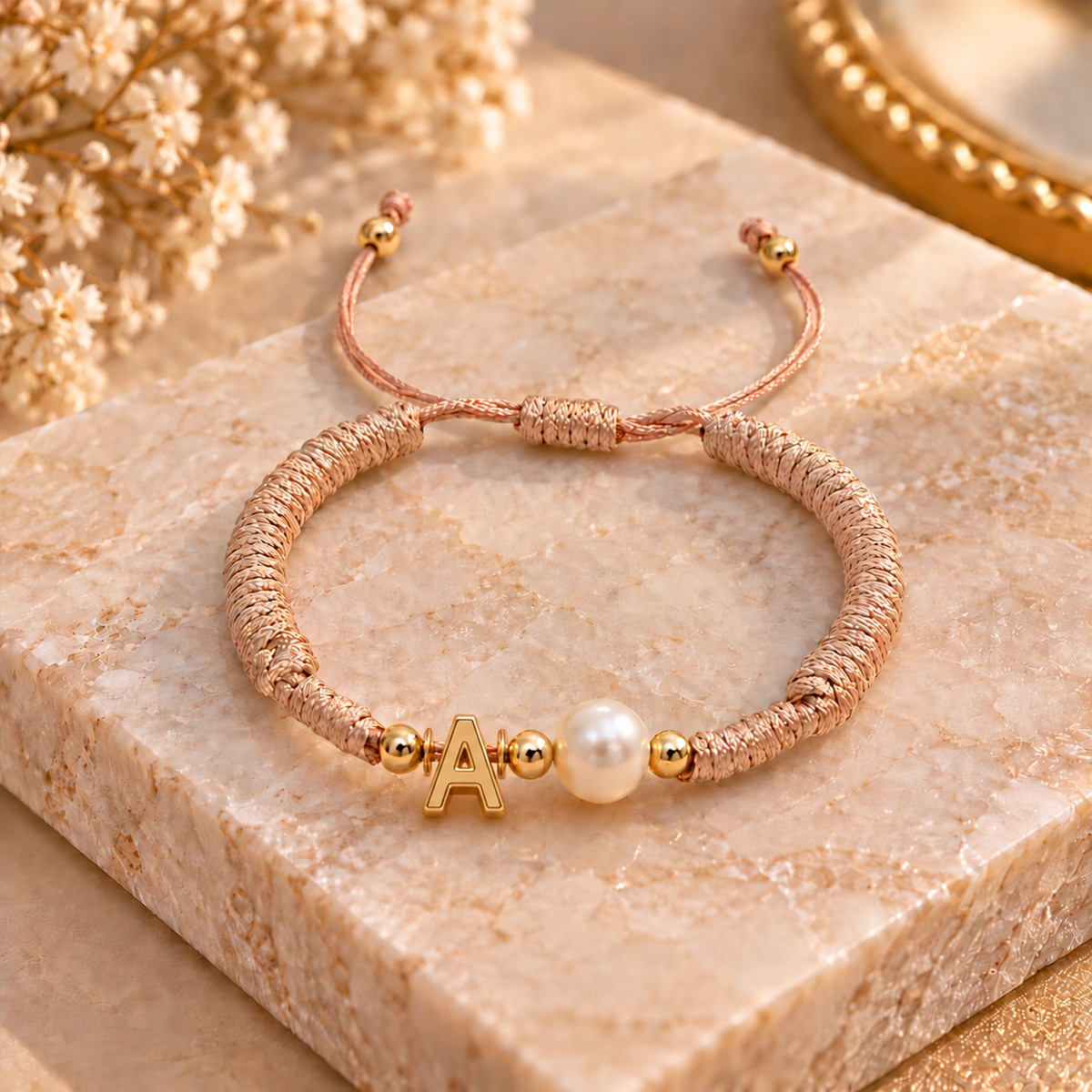 Letter Freshwater Pearl Bracelet