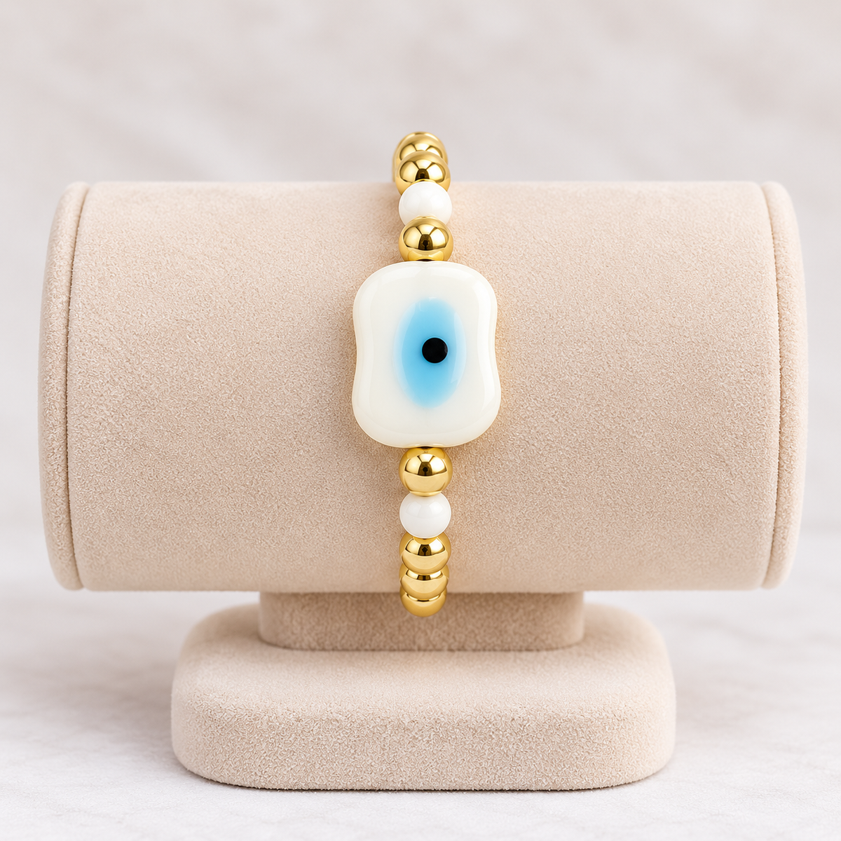 Eye 18K Gold-Plated Gold-Plated Copper Glass Bracelet