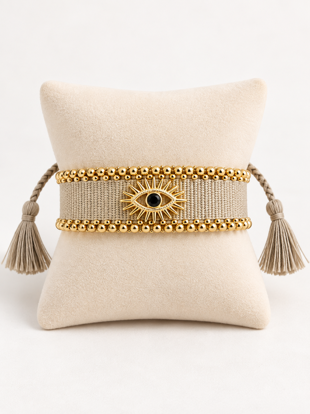 Evil Eye Eye Cotton Cord Bracelet