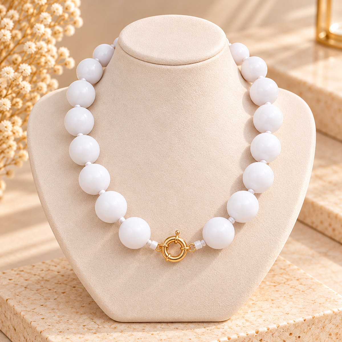 Bohemian Plastic Bead Necklace