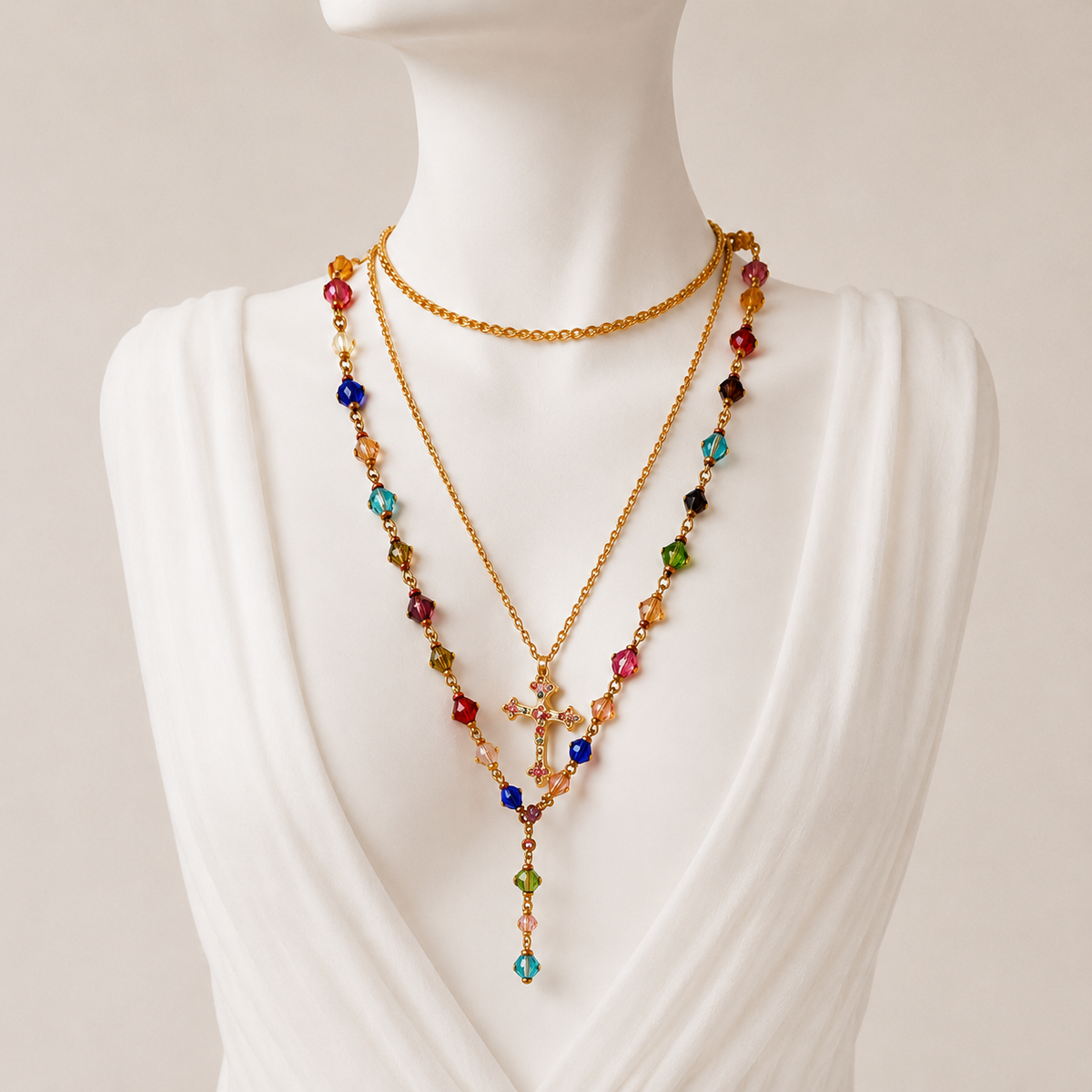Multicolor Layered Necklace