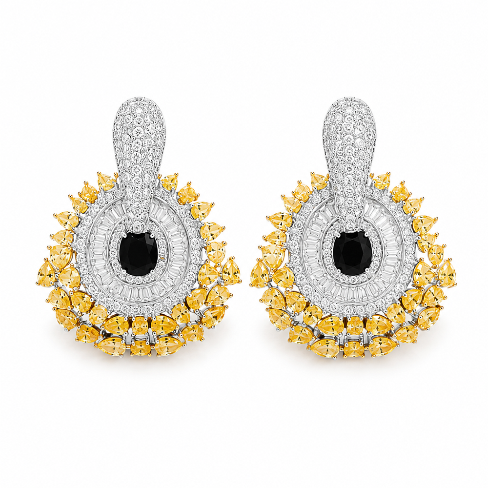Water Drop Silver-Plated Earrings