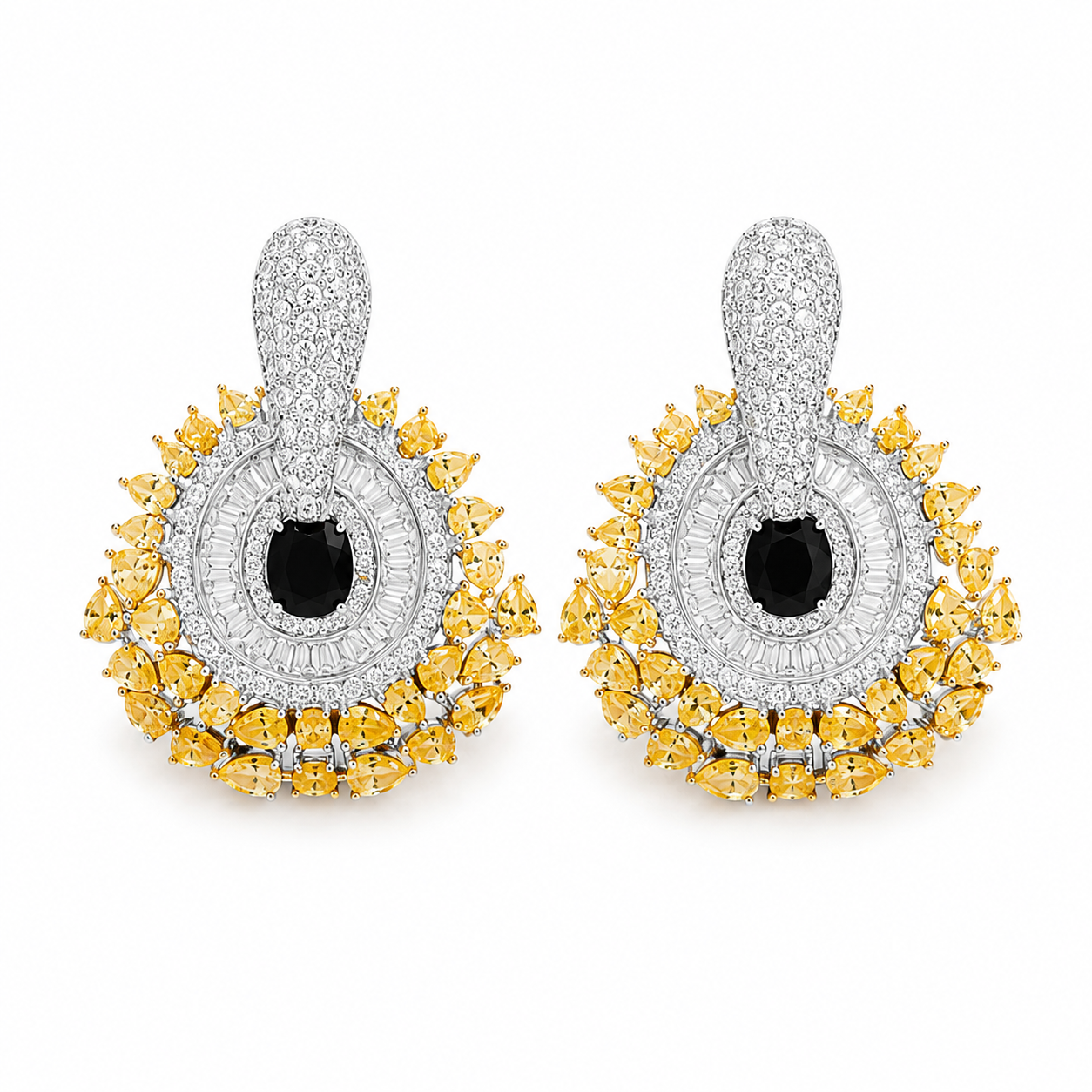 Water Drop Silver-Plated Earrings