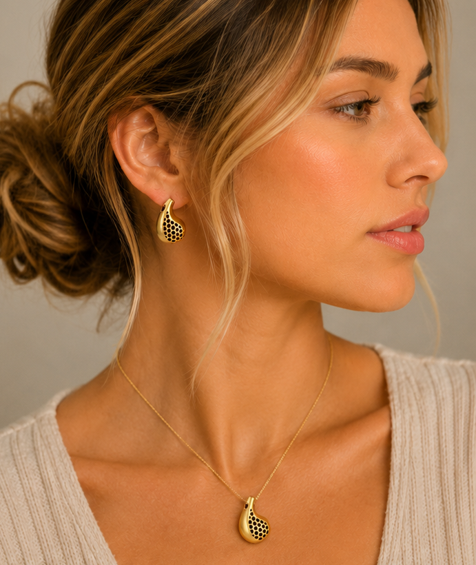 18K Gold-Plated Water Drop Necklace