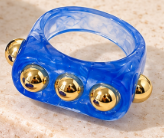 Chunky Rectangular Resin Ring