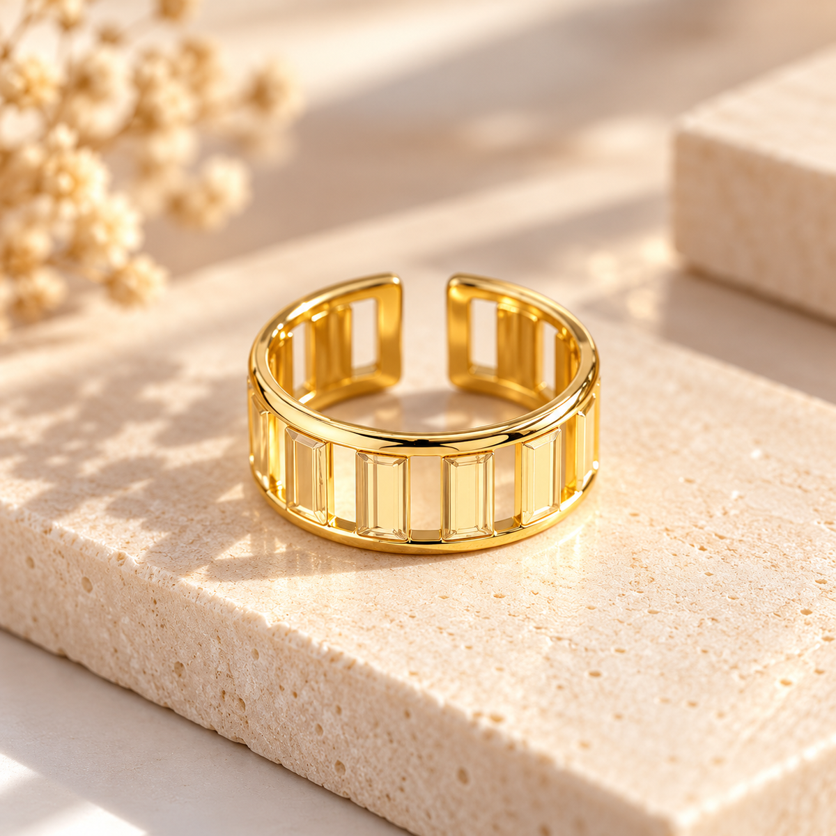 Adjustable  Stainless Steel Water-Resistant Ring