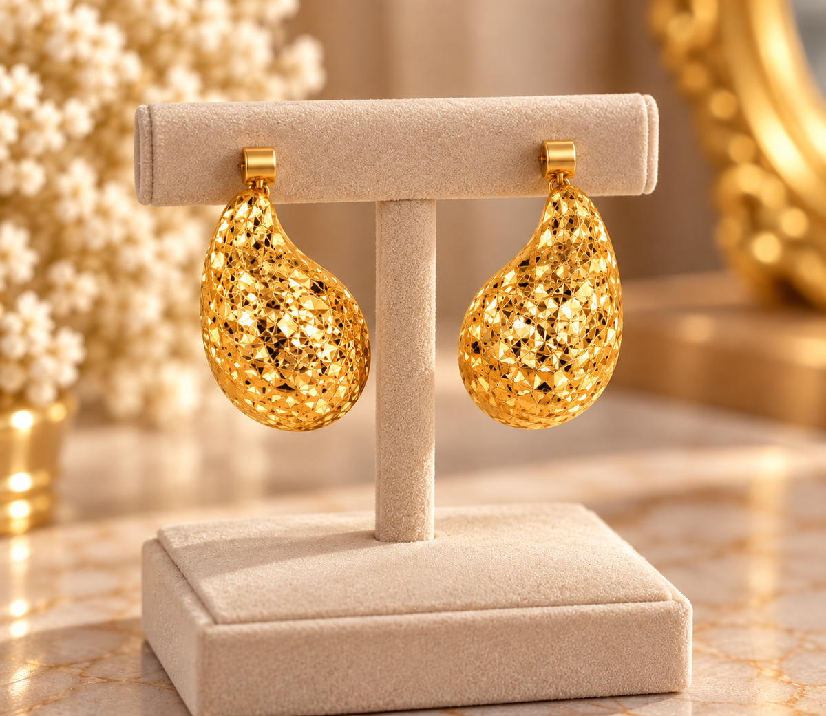 Geometric Water Drop Stainless Steel Earrings