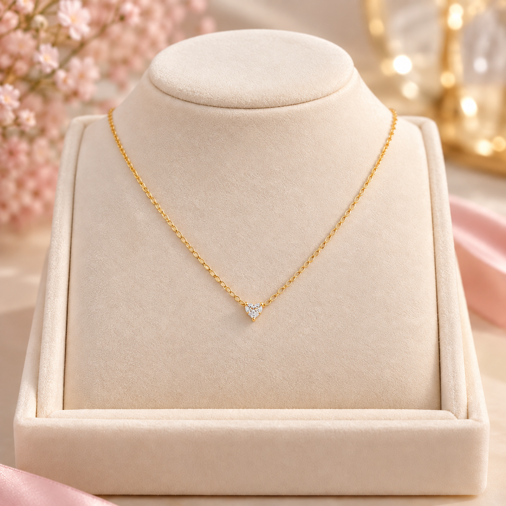 Heart 925 Sterling Silver Zircon Necklace