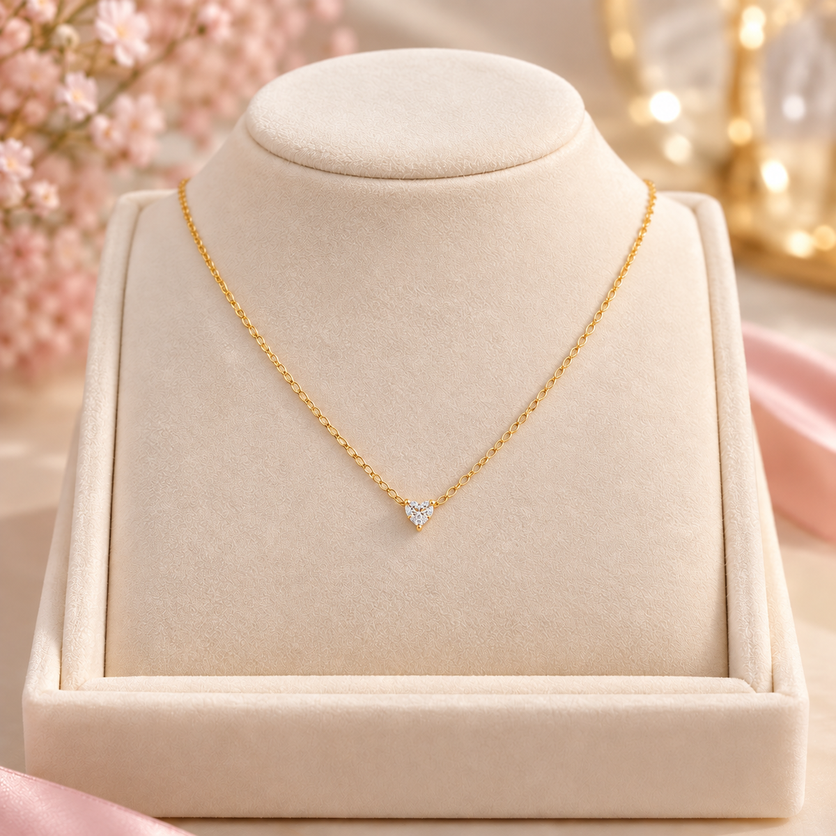 Heart 925 Sterling Silver Zircon Necklace