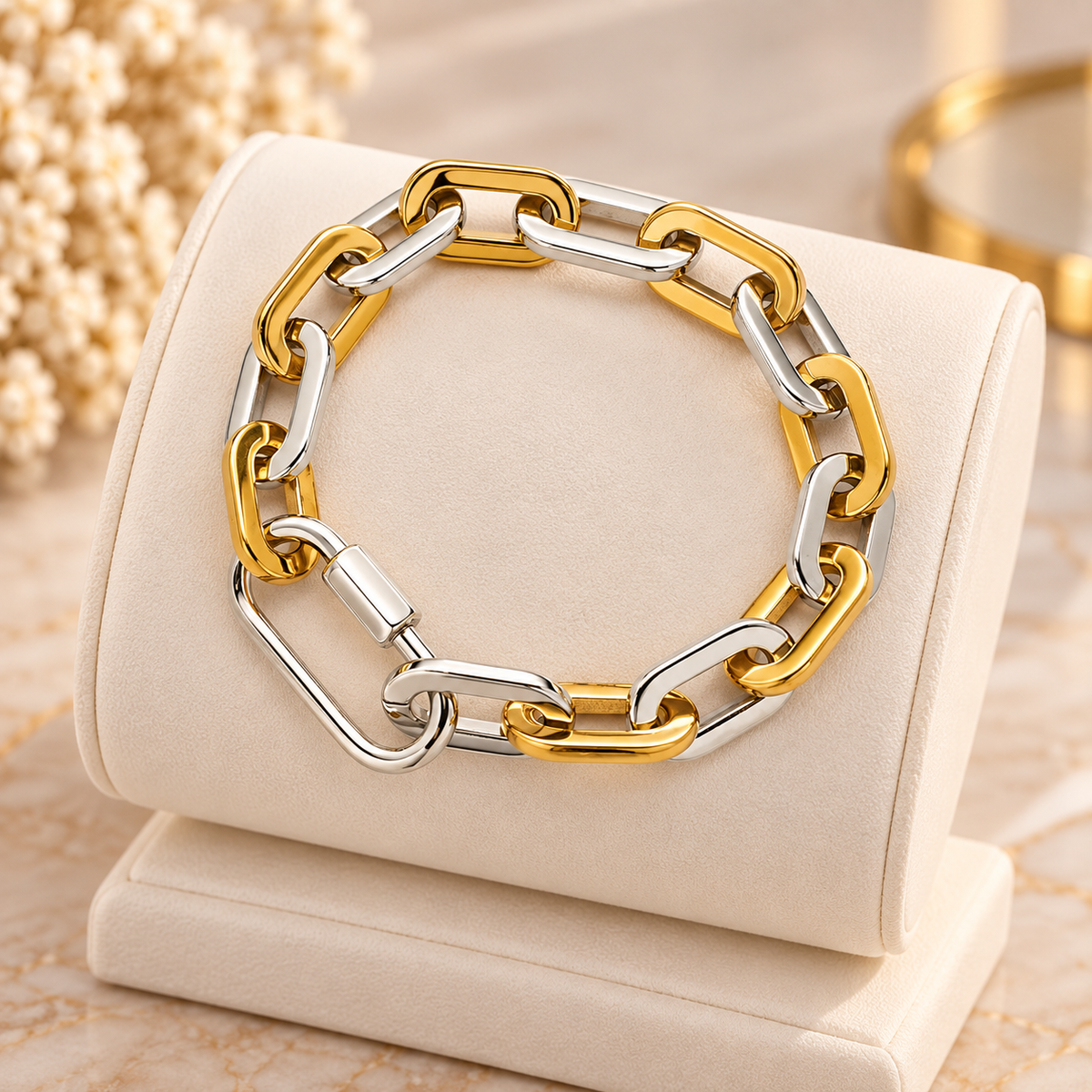 Vintage Geometric 304 Stainless Steel Stainless Steel Bracelet