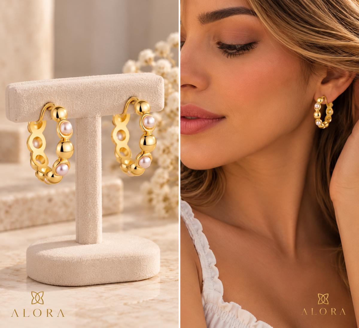 Geometric Gold-Plated 925 Sterling Silver Zircon Earrings