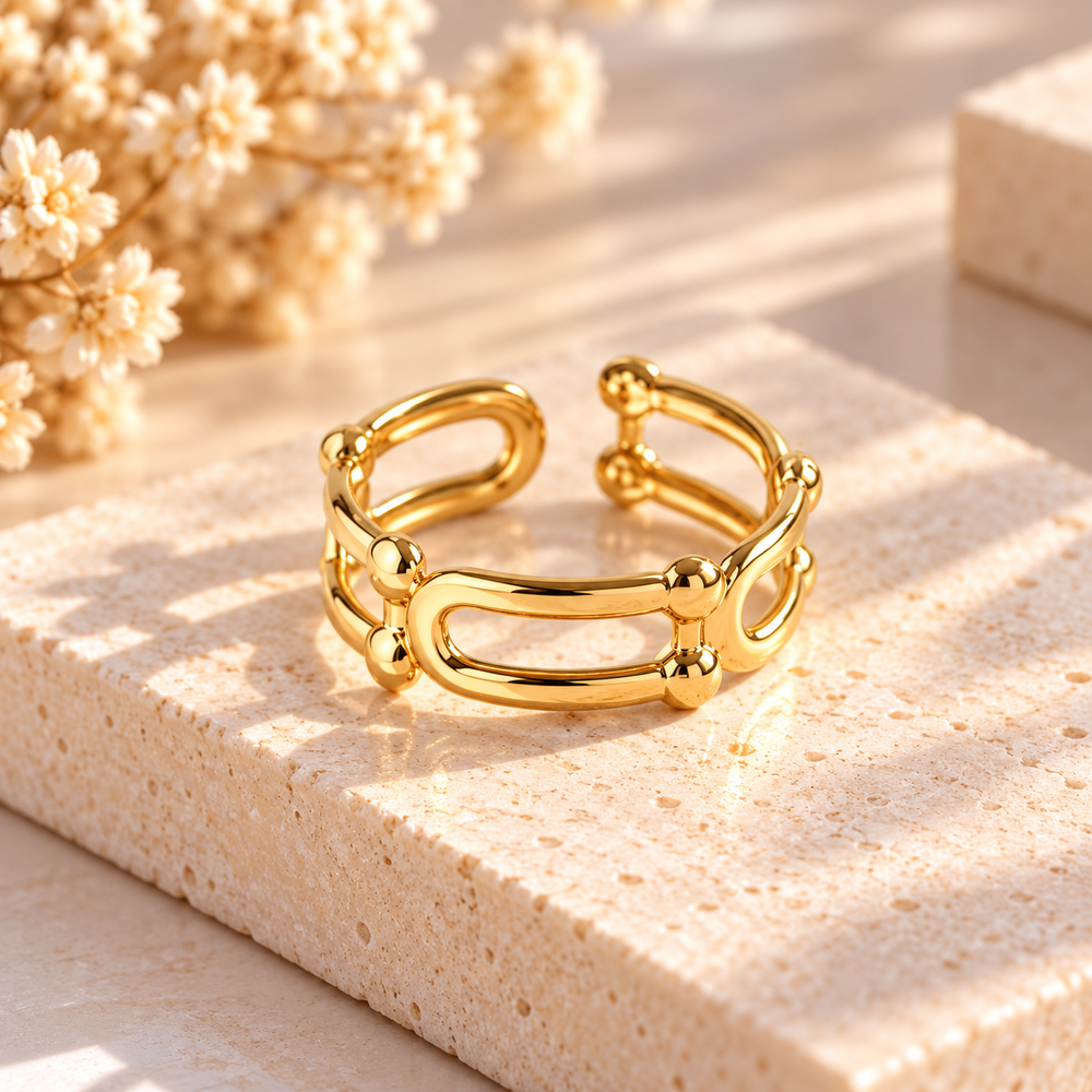 Adjustable  Stainless Steel Water-Resistant Ring
