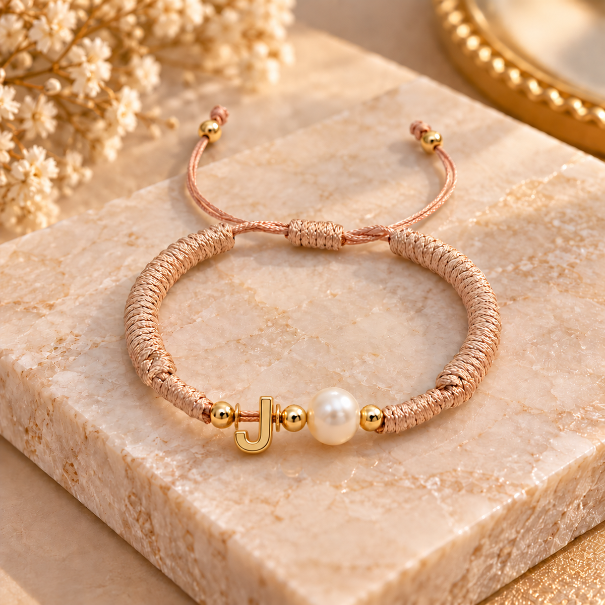 Letter Freshwater Pearl Bracelet