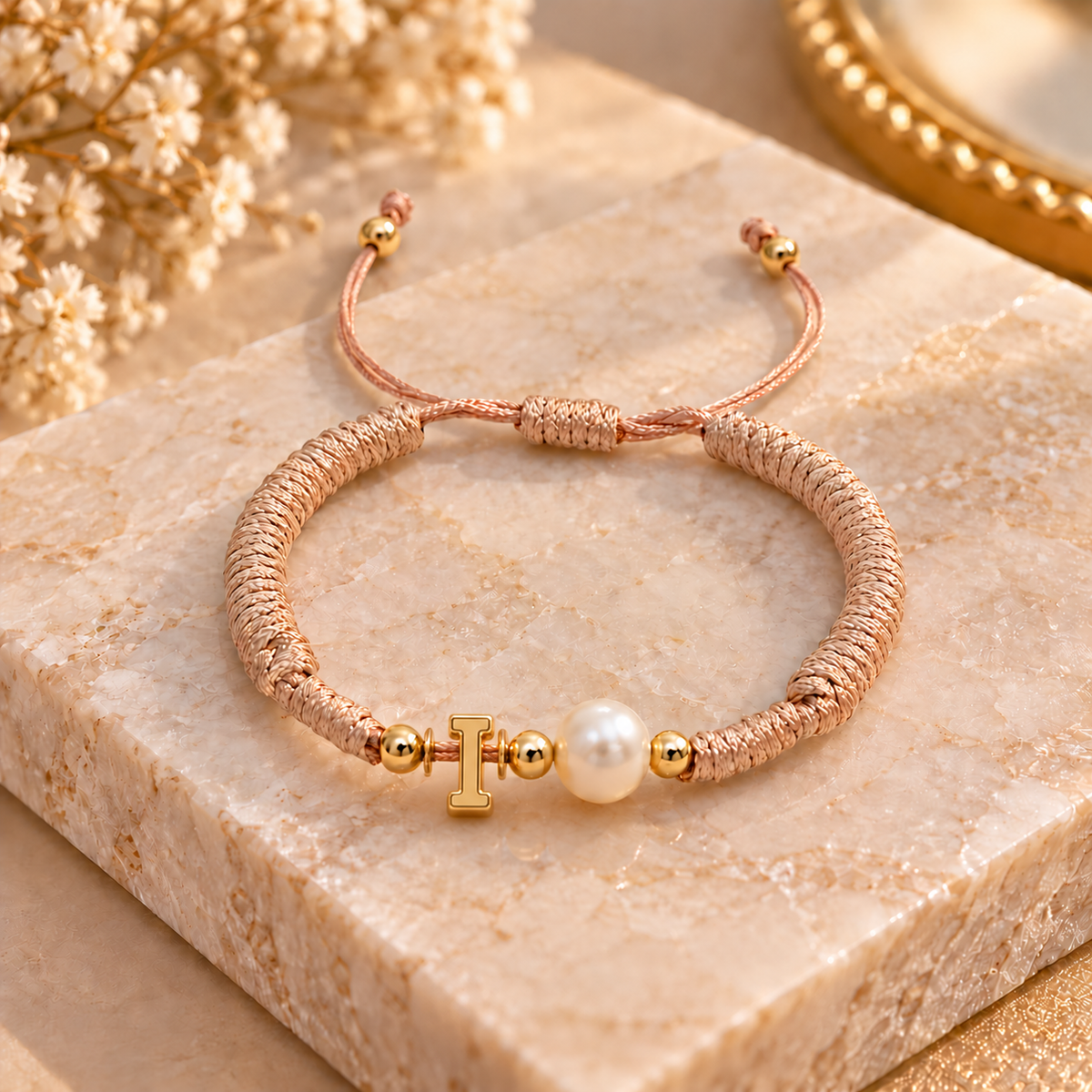 Letter Freshwater Pearl Bracelet