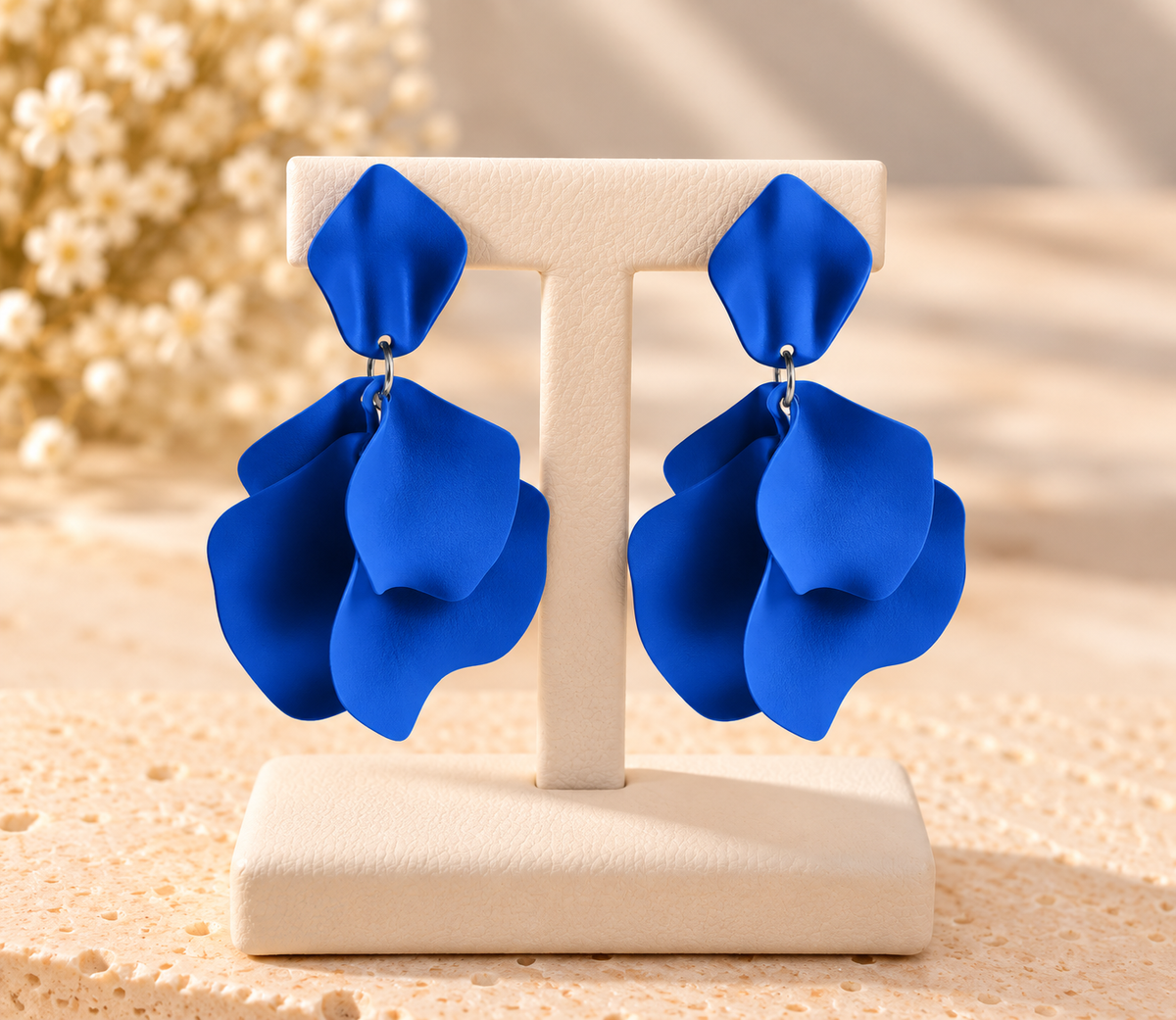 Boho Acrylic Flower Petal Drop Earrings