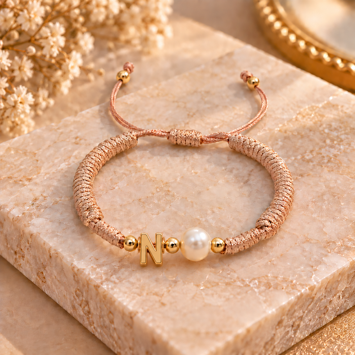 Letter Freshwater Pearl Bracelet
