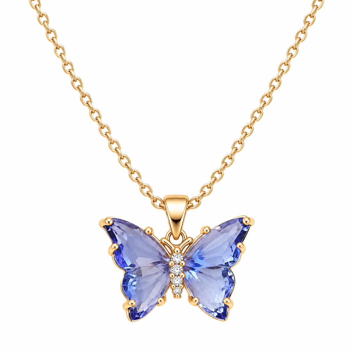 Butterfly 18K Gold-Plated Stainless Steel Necklace