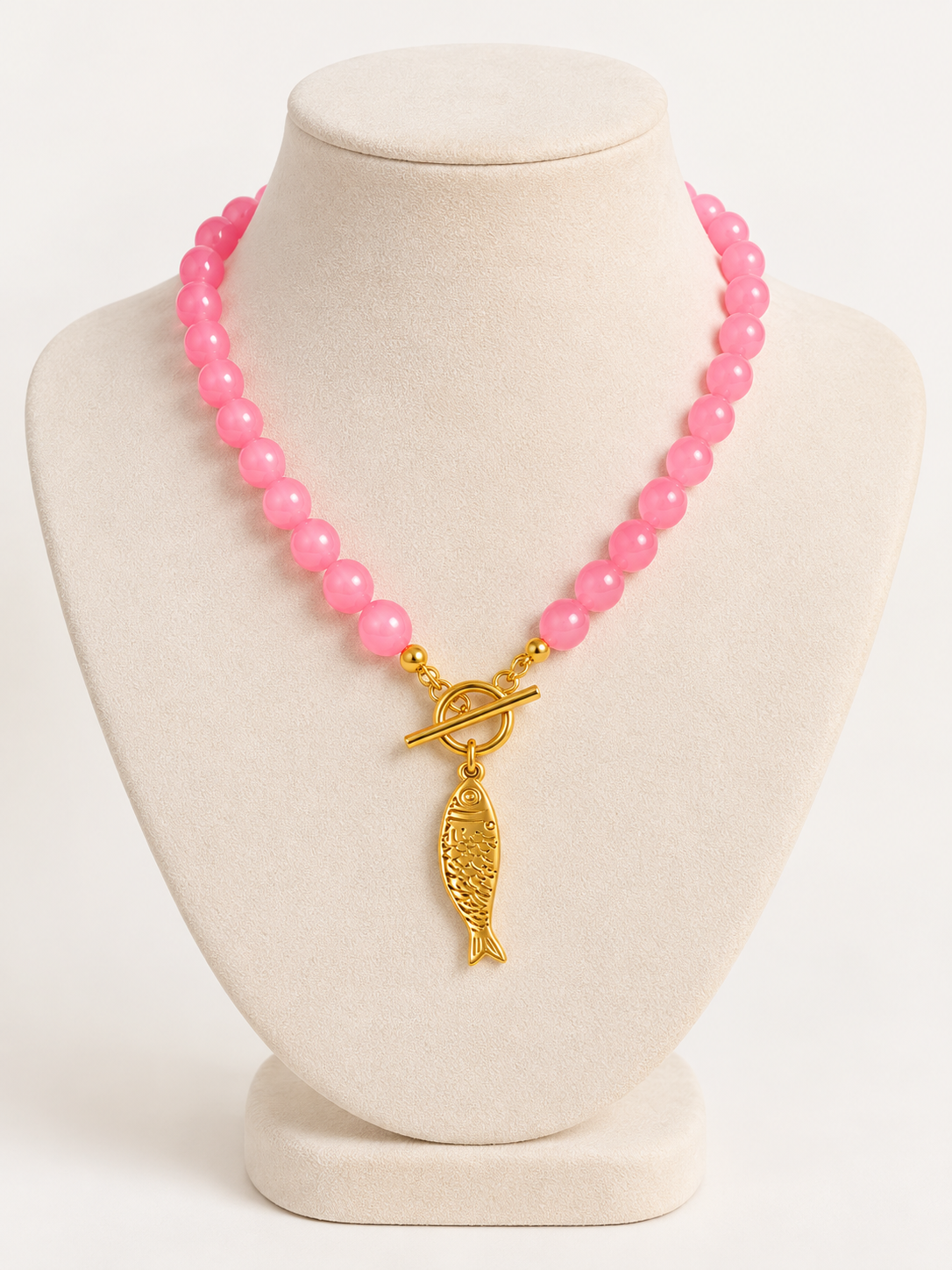 Fish Stainless Steel Glass Necklace