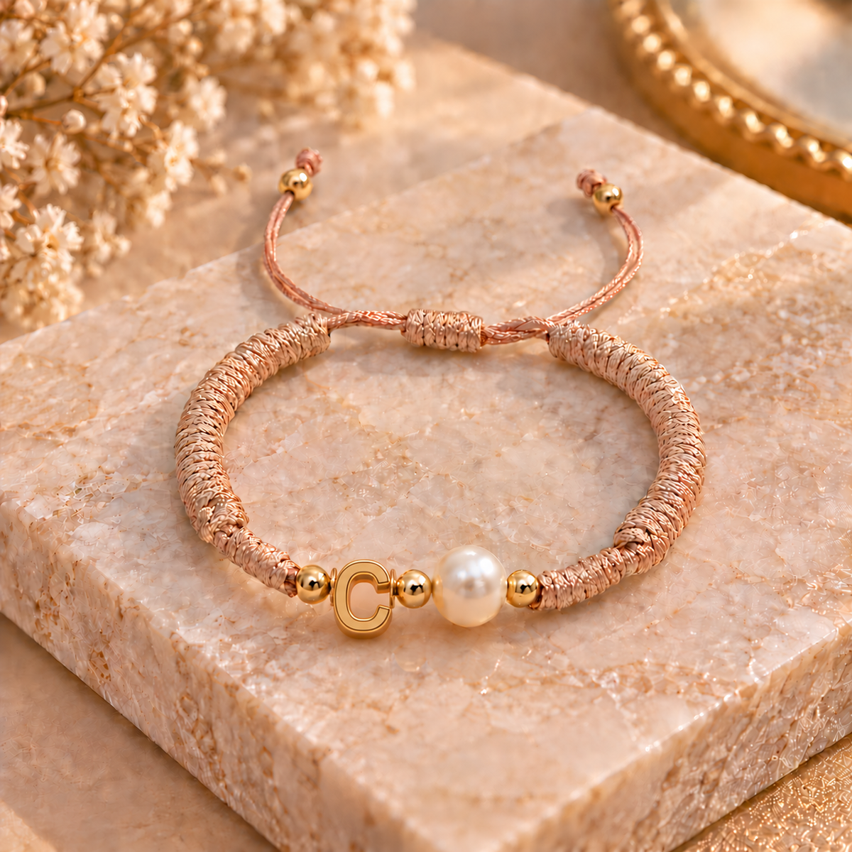 Letter Freshwater Pearl Bracelet
