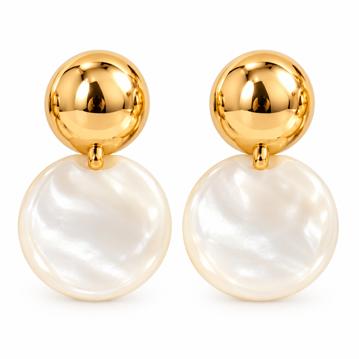 Resin Inlaid Drop Earrings Set
