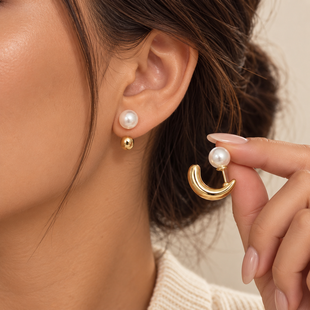 Minimalist Petite Faux Pearl Versatile Stud Earrings