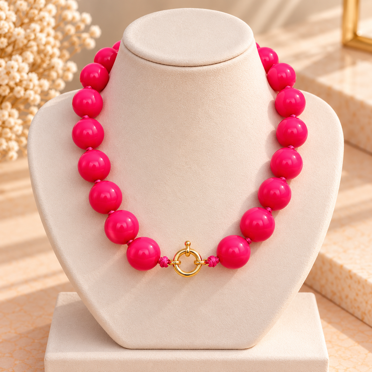 Bohemian Plastic Bead Necklace