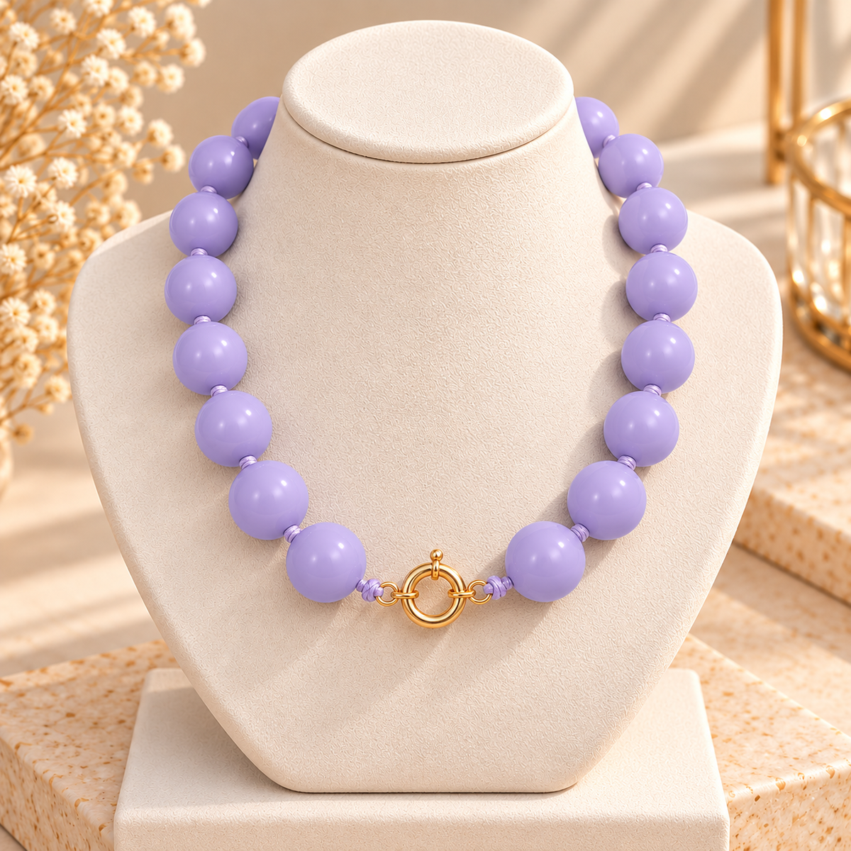Bohemian Plastic Bead Necklace