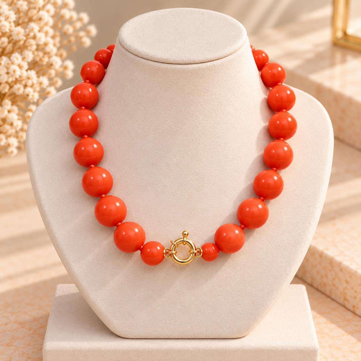 Bohemian Plastic Bead Necklace