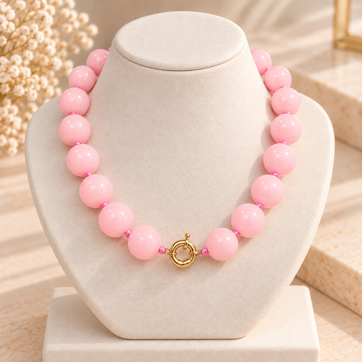 Bohemian Plastic Bead Necklace