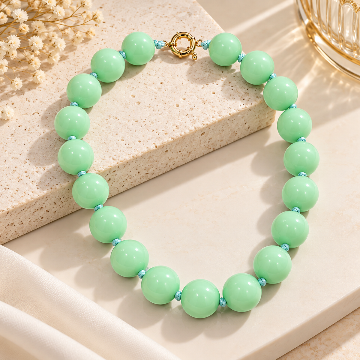 Bohemian Plastic Bead Necklace