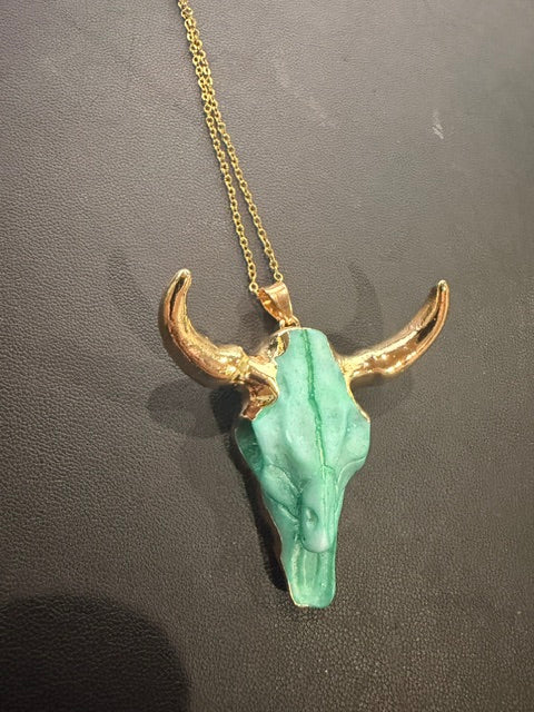 Titanium Steel Bull Head Pendant